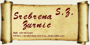 Srebrena Zurnić vizit kartica